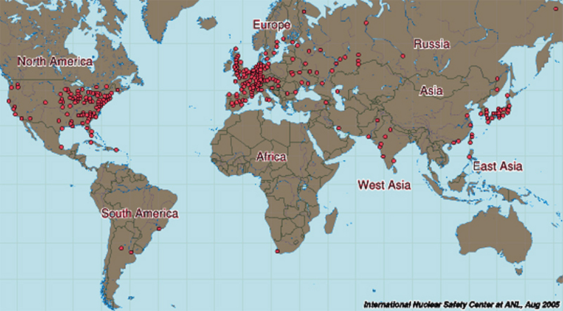 Centrali nel mondo